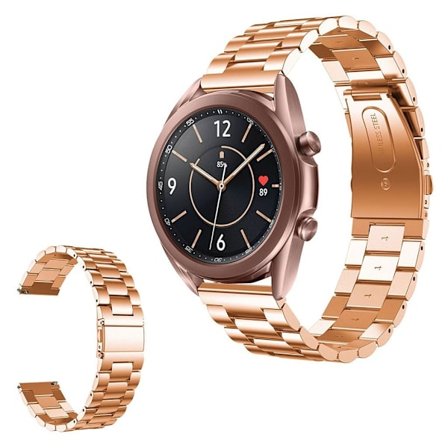 Samsung Galaxy Watch 3 (41mm) rostfritt stål klockarmband - rosa guld