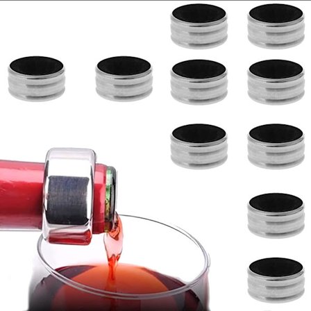 (10 st) Vinring Rostfritt stål Droppring Vintillbehör Vinflaska Tillbehör Drip Stop