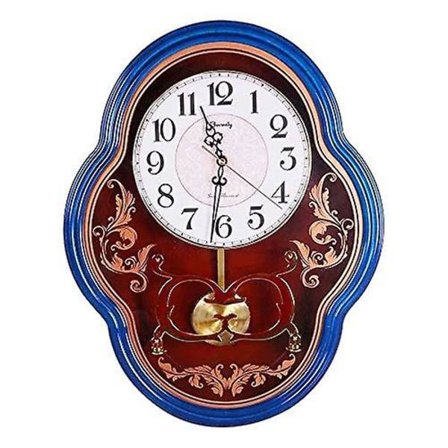 Väggklocka, Dekorativ Klocka, Modern Antik Pendelklocka, Tyst Utan Tick, Lätt Att Läsa, Lämplig För Kontor, Vardagsrumsdekoration (blå)