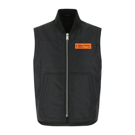 Heron Preston, eagle print nylon gilet Zwart, Heren, Maat:L