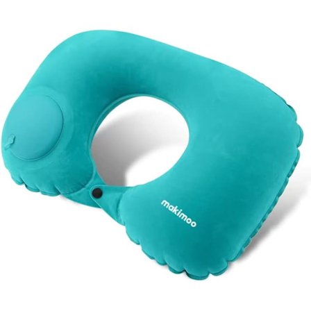 Oppblåsbar Reisepute, Nakkepute for Reise, Oppblåsbar Nakkepute for Reise, Flypute, Oppblåsbar Pute, Flypute for Nakke, Midje, B