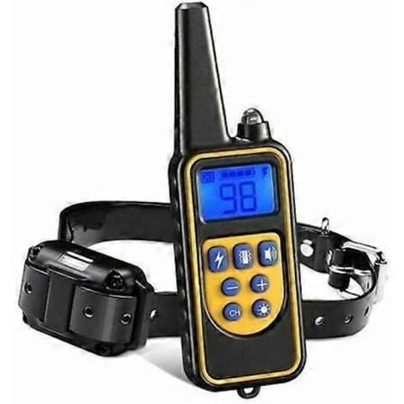 Meloive Genopladeligt og IP67 Vandtæt Hundetræningshalsbånd med 800m Rækkevidde og 99 Niveauer af Vibrations-, Stød- og Lydtilstande.