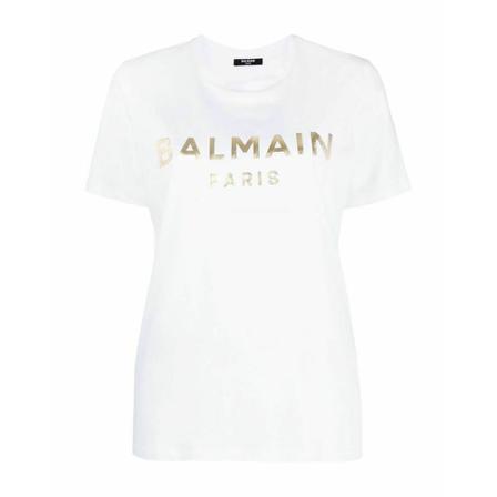 Balmain T-Shirt Yf1Ef000Bb28Gad Hvid, Dame T-shirts