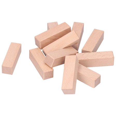 11 st träblock för snideri, oavslutade trästämplar i naturligt bokträ, DIY-verktyg för nybörjare till experter, 7 x 2 x 2 cm