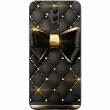 Huawei Mate 20 Lite Genomskinligt Skal Gyllene Rosett
