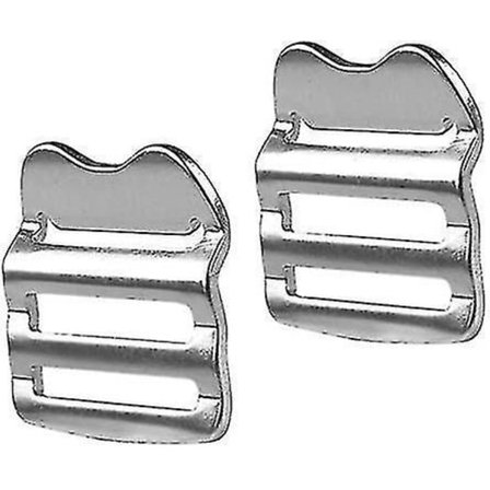 2 stk. Glide-spænder Metal Remspænder Justerbare