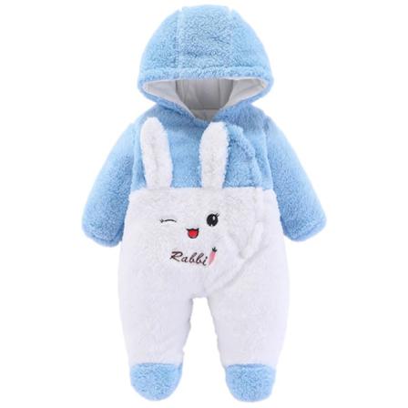 Baby One Piece Vinter Ytterkläder Outfits Långärmad Fleece Romper
