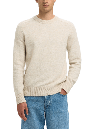 Selected Homme SLHRAI Pullover Tröjor Herr Beige XXL