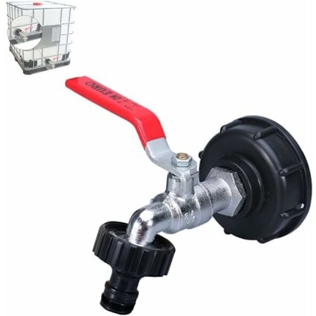 Adapter Vattentank 1000L TAURT TAGE 1000L IBC 3/4" Gänganslutning regnvattenåtervinnare.