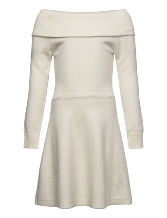 Dress Knitted With Fold Down C White Lindex