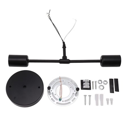 E26 E27 Kaksinkertainen seinävalaisinpistorasia Rauta 85‐265V Musta Moderni pidike olohuoneeseen Kylpyhuone Pukeutumishuone