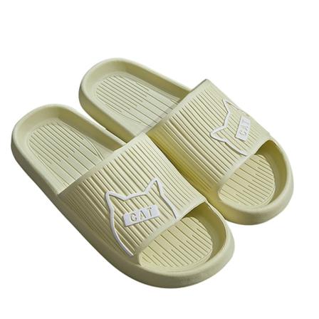 Tøfler innendørs tykk bunn baderom sklisikre hjem tegneserie sandaler menn og kvinner universelle kattunge strandsandaler damer par tøfler