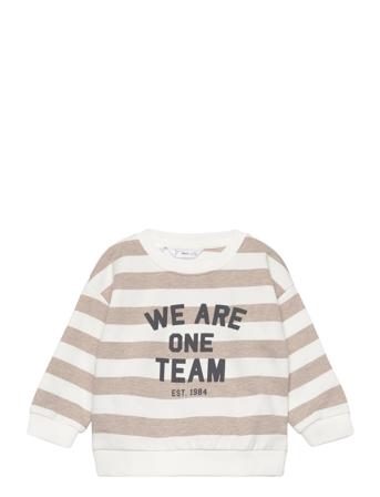 Striped Cotton-Blend Sweatshirt Mango Patterned