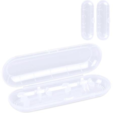 Matkasuojakotelo sähköhammasharjalle ja varahammasharjapäälle, matkalaukku 3PCS-Transparent