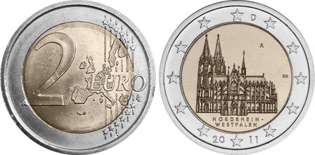 Tyskland 2011 - Delstaten Nordrhein-Westfalen - 2 euro mønt