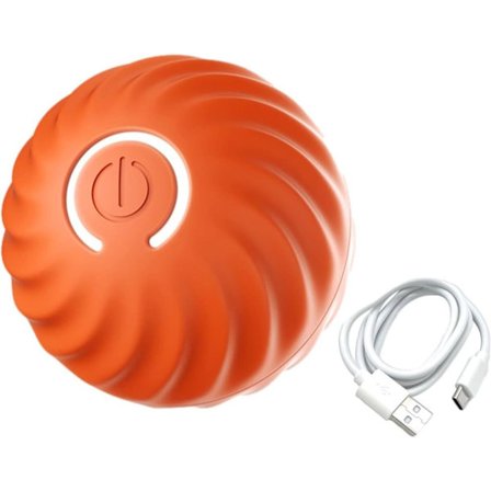 Gravity hoppboll husdjur hundleksak boll automatisk hund retande boll (blå/orange)