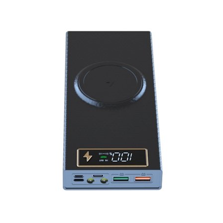 DIY Power Bank-veske med 22,5 W hurtiglading, 15 W trådløs lading 8x18650 batteriholderboks digital skjerm