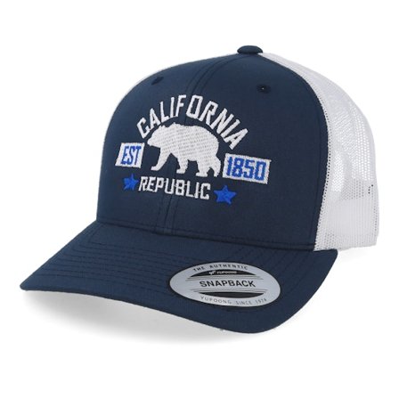 Iconic - Modrá Kšiltovka - California Republic Navy White Trucker @ Hatstore