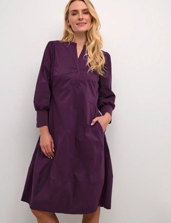Culture Cuantoinett 3/4 Sleeve Dress - Purple - M