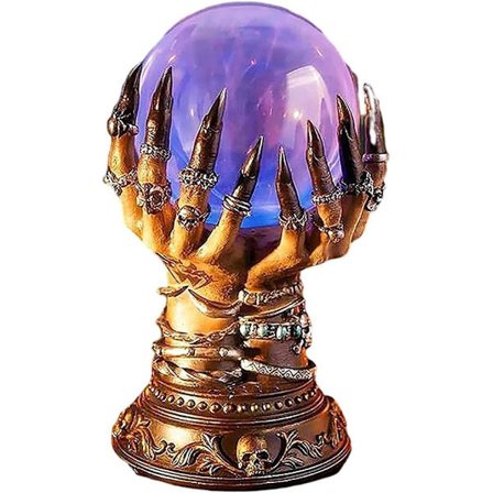 Bticx Plasma Ball - Plasma Ball Lampe med Base, Krystallkule Hexe