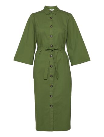 Objdaisy 3/4 Dress 119 .C Dresses Shirt Dresses Khaki Green Object