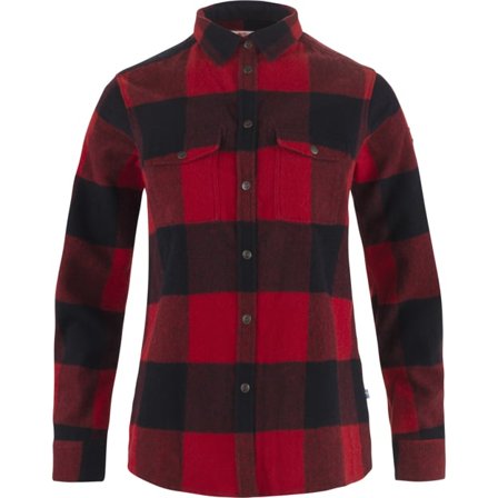 Fjällräven Women's Canada Shirt in Red, G-1000 /Wolle | Size: XL