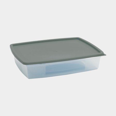 Caixa para alimentos Nordiska Plast Frys/Micro ECO, transparente/verde caqui, 1.5 litros, 2-pack