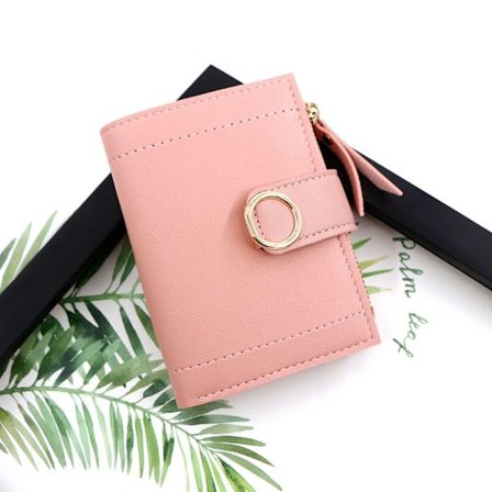 Kvinnor kort plånbok damer clutch väska rosa - stock