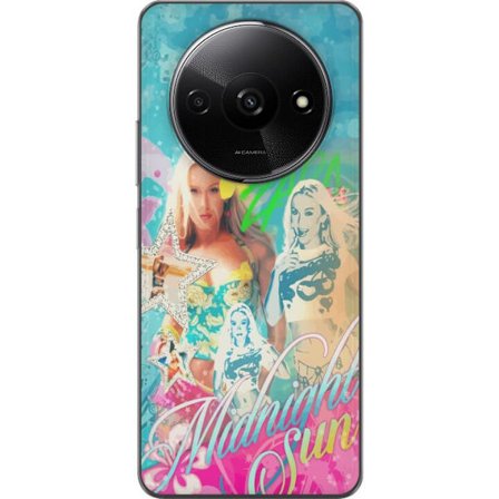 Kompatibelt Mobildeksel til Xiaomi Redmi A3 Eventyrverden med Steve, Creeper og dyr i fargerik blokkgrafikk