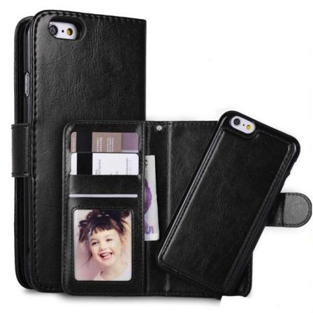 Iphone 8 / 7 / Se (2020) Plånboksfodral Magnet Skal Svart