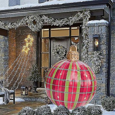 Stor Jule Pvc Oppblåsbar Dekorert Ball, Jule Oppblåsbare Utendørsdekorasjoner