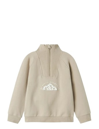 name it Nmmobie Ls Nreg Sweat Bru - Cream - 86