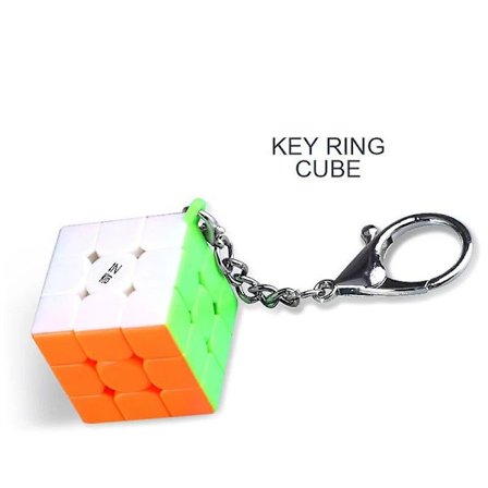 Qiyi Mini 3x3x3 Magisk Terning Nøglering Lille Brød Jelly Ahornblad Gear Pyraminx Nøglering Serie Magisk Terning Børn Uddannelsesmæssige Legetøj