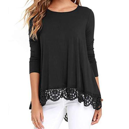 Enfärgad Puffy Sleeve Toppar Höst/vår Casual