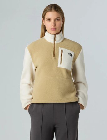 The North Face W Yumiori 1/4 Zip - Beige - XL