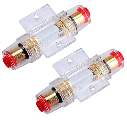 Fuse Holder With Agu Inline 60a Agu Fuse For Car Audio Alarm Amplifier 2 Pack