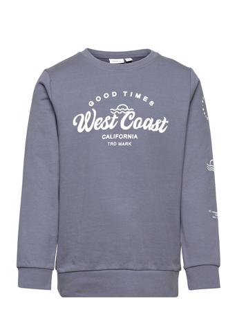 Nkmhaniels Ls Sweat Unb Sweat-shirt Genser Grå Name It