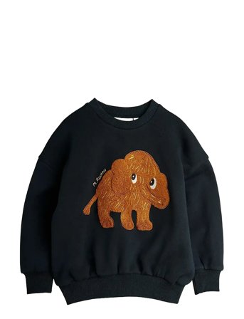 Mini Rodini Mammoth Chenille Sweatshirt - Black - 140/146