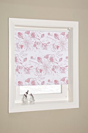 Hasta - Blomma rullegardin mørklæggende - Rosa - Rullegardiner - 140 - Fra Homeroom