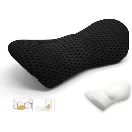 Ergonomiskt ryggstöd i memory foam för kontors- och bilstolar - Ländryggskudde med andningsbart överdrag - Kompatibel med de flesta märken