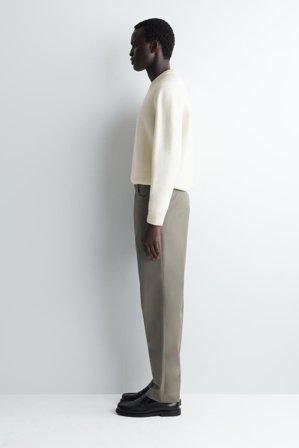 COS Men's Pantaloni A Gamba Dritta In Cotone in Beige