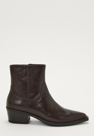 Vagabond Shoemakers - Kelsey Heel Classic Leather Boots - Chocolate - Kläder - - Bubbleroom