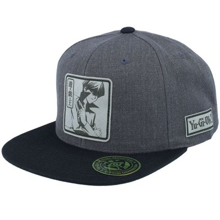 Yu-Gi-Oh! - Grå snapback Keps - Seto Kaiba Grey Engraved Charcoal Snapback - Yu-Gi-Oh @ Hatstore