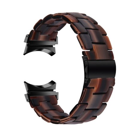 Coolt klockarmband i resin-stil för Samsung Galaxy Watch 4 - Choklad