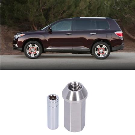 20 stk Hjulmøtrikker M12x1.5 Gevind 1.8 tommer Højde T304 Rustfrit Stål til Bilmodifikation Sølv