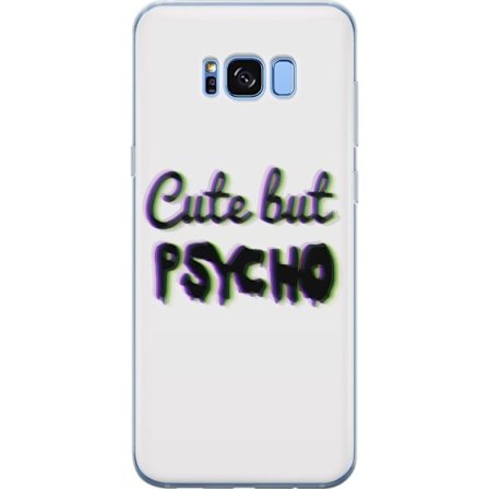 Kompatibel Mobilcover til Samsung Galaxy S8 Rainbow-farvet legetøjsfigur med et glad ansigt og farverige cirkler i en legesyg studieillustration