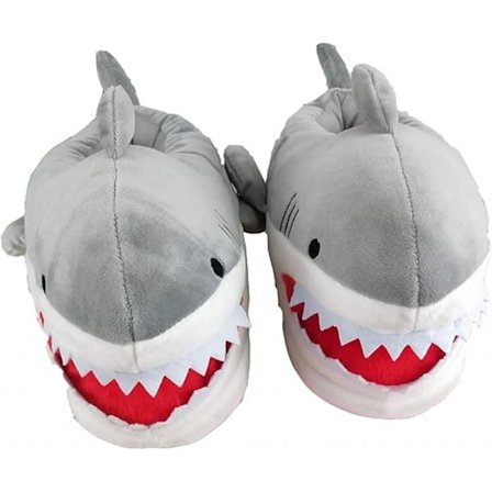 (26cm) Gris Gris Hundesko - Sjove Dyresko til Kvinder og Mænd - Vinter Hjemmesko - Varme Hjemmesko til Ældre Børn