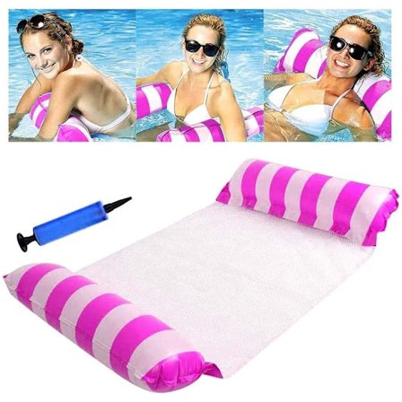 Uppblåsbar flytbädd, luftmadrass för pool