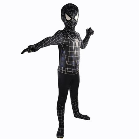 3-12-vuotiaiden lasten ja aikuisten Spider-Man-cosplay-asu classic black spider 110