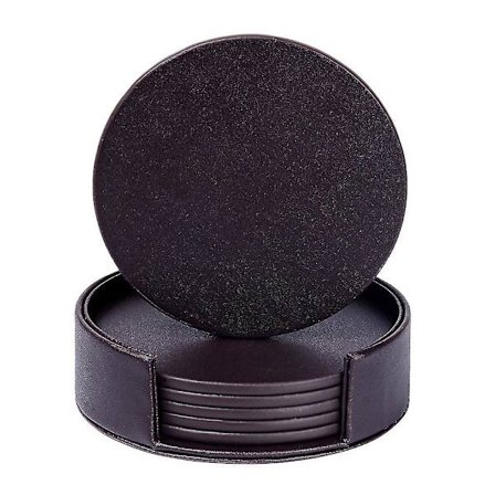 6 stk. Underkopper til Drikkevarer, Læder Underkopper med Holder, Beskytter Møbler mod Skader - Brun